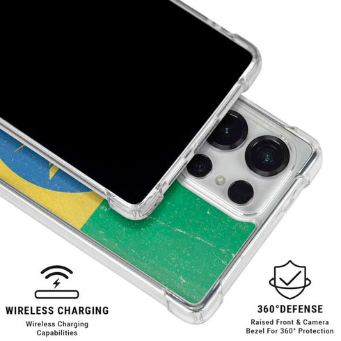 Ethiopia Flag Distressed Galaxy S25 Ultra Clear Case